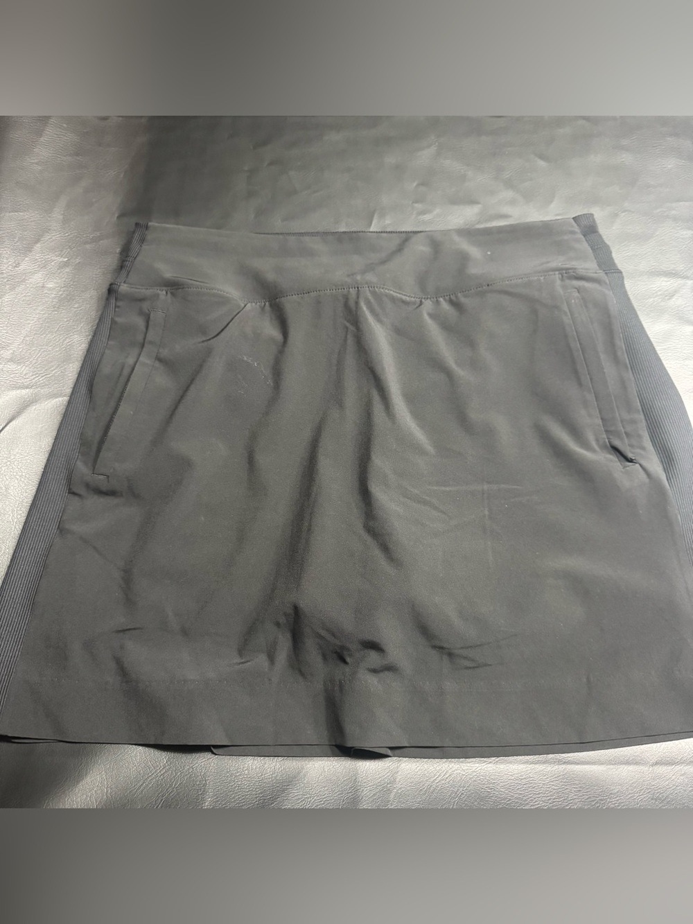 Classic Black Athletic Skort with Side Panels